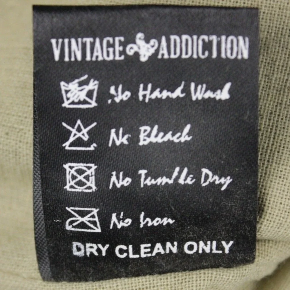 NWT Vintage Addiction Upcycled Military Canvas Messenger Bag US Veteran Olive